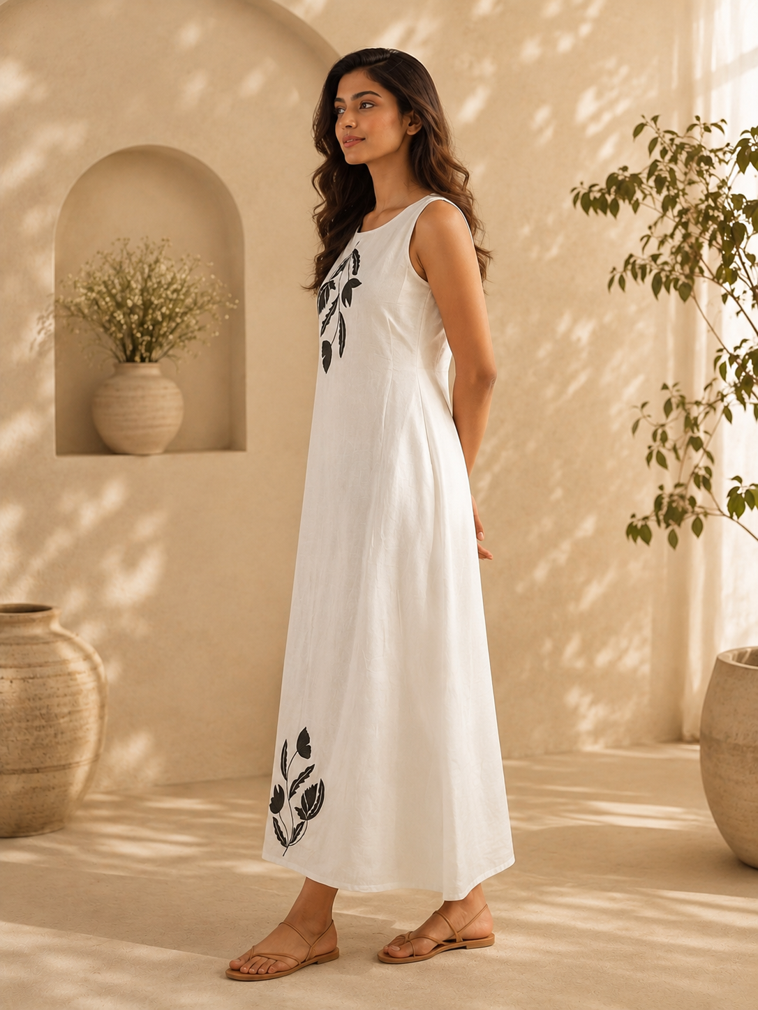 White embroidered Dress