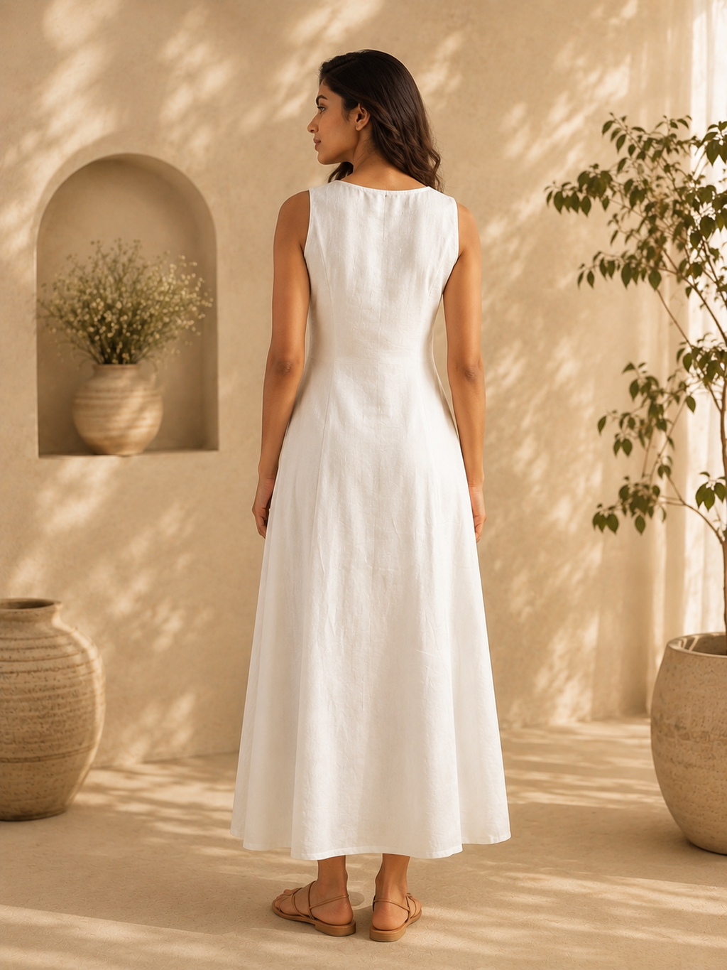 White embroidered Dress