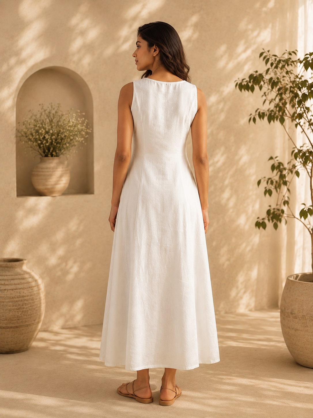 White embroidered Dress