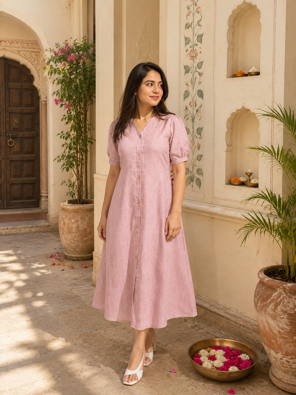 Pink Cotton dress