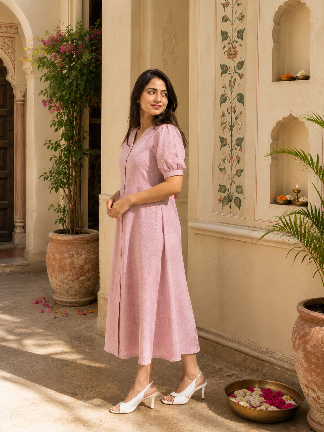 Pink Cotton dress