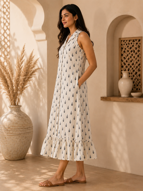 Block Printed Cotton Dress
