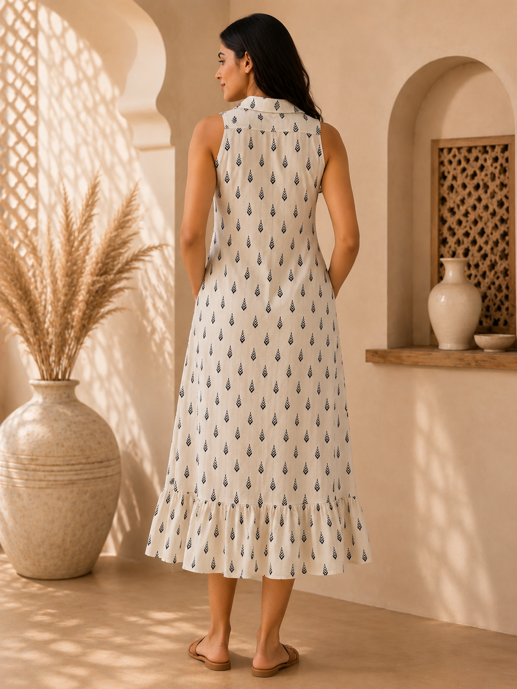 Block Printed Cotton Dress