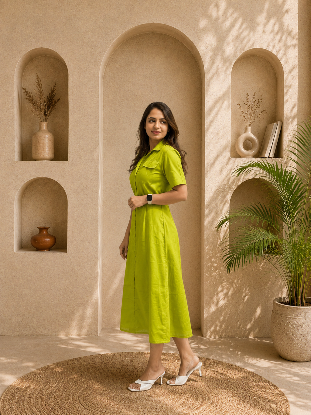 Mul Cotton Pocket Style Dress